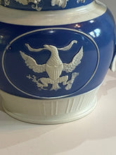 Load image into Gallery viewer, Staffordshire Jasperware Pitcher Peace and Plenty Columbia and Seal of United States
