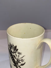 Load image into Gallery viewer, Staffordshire Creamware Liverpool Large Tankard American Flag Ship Rare
