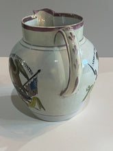 Load image into Gallery viewer, Staffordshire Arms of United States Free Trade and Sailors Rights Pitcher
