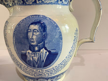 Load image into Gallery viewer, Historical Staffordshire General Lafayette Welcome to Land of Liberty Pitcher
