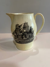 Load image into Gallery viewer, Staffordshire Creamware Liverpool Pitcher An Emblem of America and American Ship
