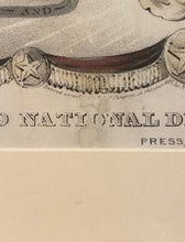 Load image into Gallery viewer, Original Grand National Democratic Banner Polk And Dallas Great Color
