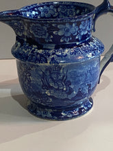 Load image into Gallery viewer, Historical Staffordshire Blue Small Pitcher Navel Hero’s Pattern Rare Form 1825
