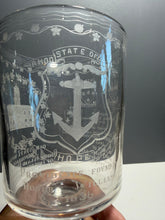 Load image into Gallery viewer, Vernay Tercentenary Glass 300 Years Of Rhode Island Goblet Etched State Seal
