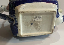 Load image into Gallery viewer, Historical Staffordshire Blue Teapot Wadsworth Tower Connecticut By Stevenson
