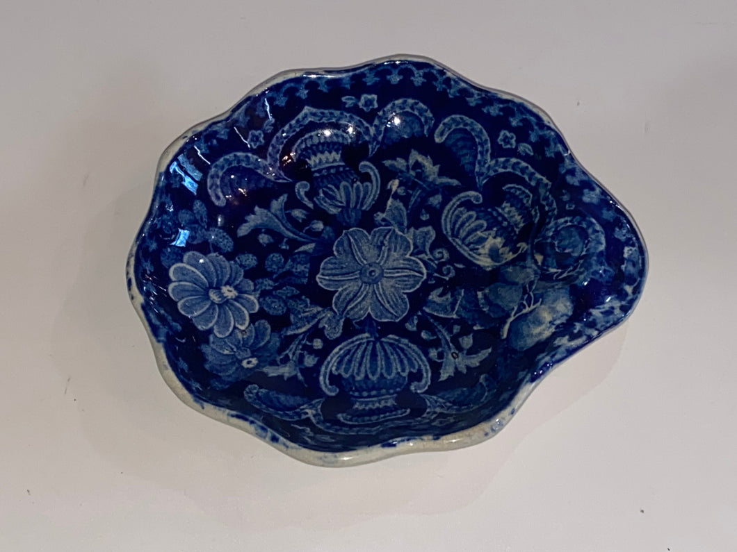 Historical Staffordshire Floral Urn Relish Dish