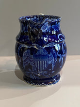 Load image into Gallery viewer, Historical Staffordshire Blue Seal of the United States Large Pitcher
