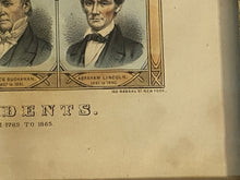 Load image into Gallery viewer, Original Currier and Ives Print The Presidents of the United States from 1789 - 1865
