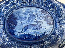 Load image into Gallery viewer, Dark Blue Staffordshire Quadrupeds Soup Tureen and Tray Camel

