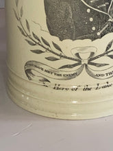 Load image into Gallery viewer, Staffordshsire Creamware Liverpool Tankard Mug Oliver Hazard Perry Hero of Lake Erie
