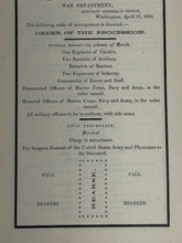 Load image into Gallery viewer, Original Abraham Lincoln Funeral Program Booklet President Historical Paper
