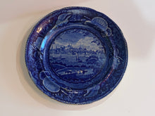 Load image into Gallery viewer, Historical Staffordshire Blue City of Albany State of New York Dinner Plate
