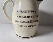 Load image into Gallery viewer, Staffordshire Creamware Liverpool Pitcher General Brooks Govenor Massachusetts
