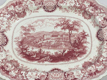 Load image into Gallery viewer, Historical Staffordshire Pink Transfer Platter West Point By Adams 1835
