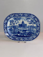 Load image into Gallery viewer, Historical Staffordshire Blue Small Platter Boston State House Ca. 1825
