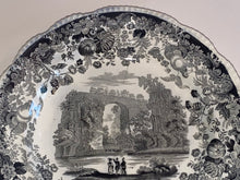 Load image into Gallery viewer, Historical Staffordshire Black Transfer Plate Natural Bridge Virginia
