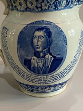 Load image into Gallery viewer, Historical Staffordshire General Lafayette Welcome to Land of Liberty Pitcher
