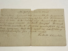 Load image into Gallery viewer, 1796  DeWitt Clinton - Erie Canal - Governor  Mayor of New York City - Signed
