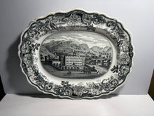 Load image into Gallery viewer, Historical Staffordshire Platter Penitentiary Allegheny Near Pittsburgh Ca. 1835
