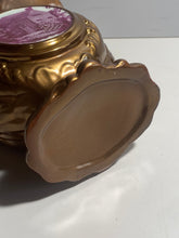 Load image into Gallery viewer, Historical Staffordshire Copper Luster Pitcher William Henry Harrison Log Cabin
