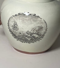 Load image into Gallery viewer, Staffordshire Stephen Decatur 1812 Pitcher Eagle Shield Hornet Peacock
