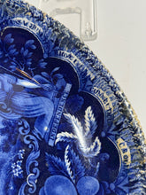 Load image into Gallery viewer, Historical Staffordshire Blue Beaded Rim Bowl States Pattern By Clews 1825
