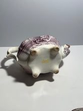 Load image into Gallery viewer, Historical Staffordshire Mulberry Teapot Eagle On Shell Ca. 1830’s
