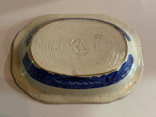 Load image into Gallery viewer, Historical Staffordshire Blue Vegetable Dish Landing of Lafayette
