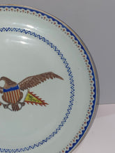 Load image into Gallery viewer, Antique Chinese Export Porcelain Plate Seal of United States with American Flag and China Flag
