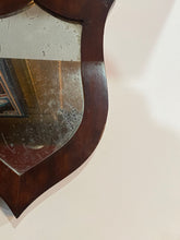 Load image into Gallery viewer, Antique 19th Century Wood Shield Shape Mirror
