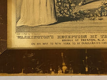 Load image into Gallery viewer, Original N. Currier Print Washington’s Reception By The Ladies Trenton NJ
