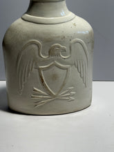 Load image into Gallery viewer, Staffordshire 19th Century Pottery Flask With Eagle Seal Of United States Grapes
