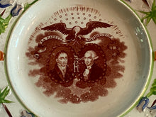 Load image into Gallery viewer, Historical Staffordshire Pearlware General Lafayette and George Washington Childs Plate
