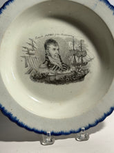 Load image into Gallery viewer, Staffordshire Pearlware Blue Edge War Of 1812 Soup Plate Captain Jones
