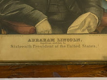 Load image into Gallery viewer, Original Currier Type Print by Kellogg Abraham Lincoln
