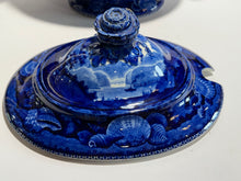 Load image into Gallery viewer, Historical Staffordshire Blue Soup Tureen Bellville On Passaic River Rare 1825
