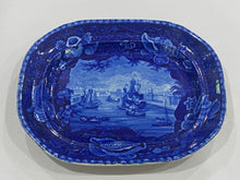 Load image into Gallery viewer, Historical Staffordshire Blue Platter View of Dublin By Wood
