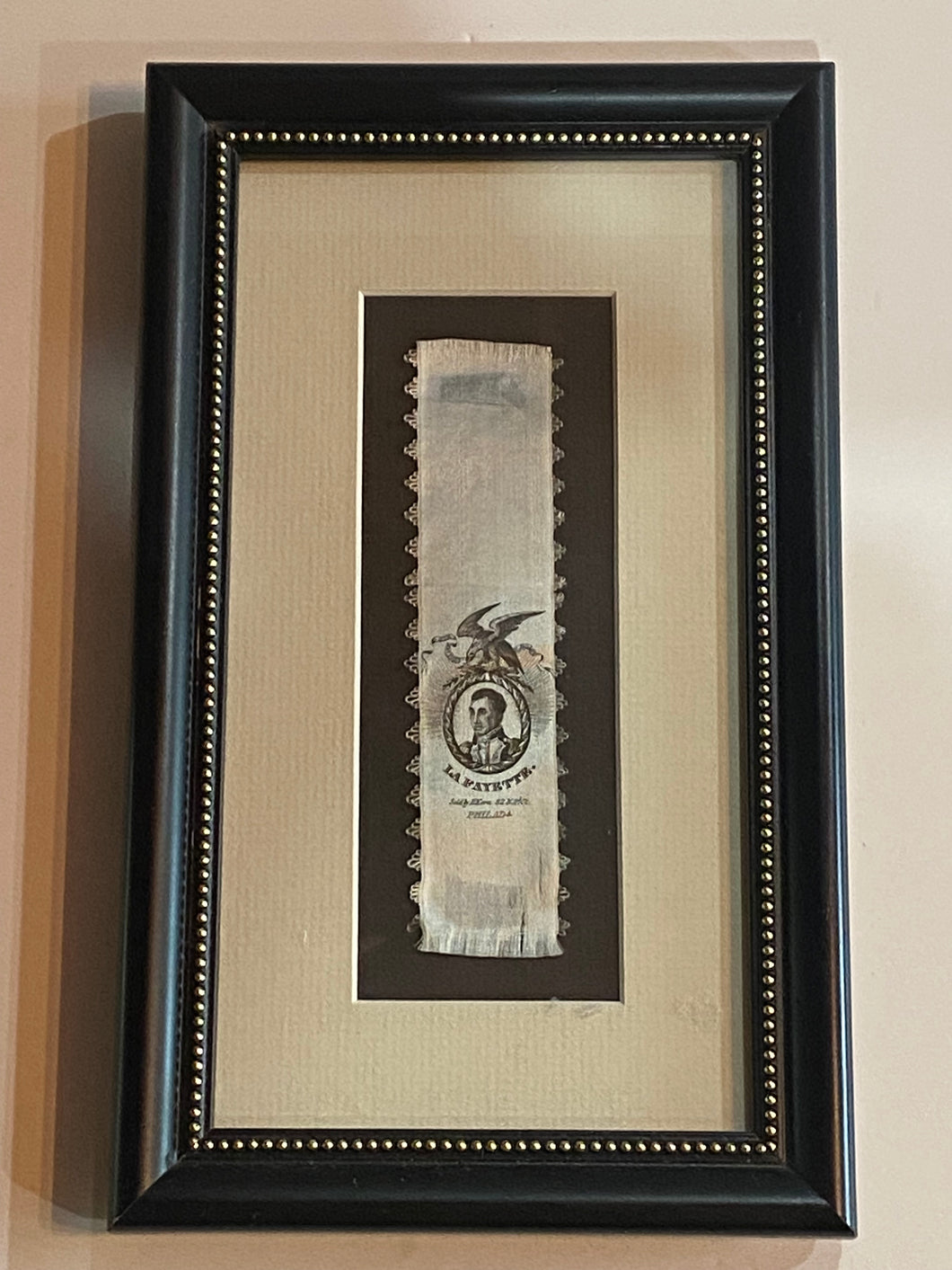 General Lafayette Silk Ribbon Sold by H. Kern Philadelphia