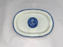 Load image into Gallery viewer, Historical Staffordshire Pearlware Blue Edge Leeds Platter Lafayette Nations Guest
