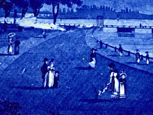 Load image into Gallery viewer, Historical Staffordshire Blue Well and Tree Platter Castle Gardens Battery New York Ca. 1825
