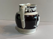 Load image into Gallery viewer, Historical Staffordshire Wellington And Blucher Jasperware Pitcher Ca. 1830
