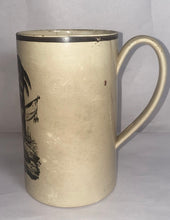 Load image into Gallery viewer, Staffordshire Creamware Liverpool Tankard America Declared Independent July 4
