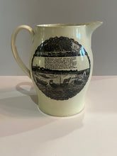 Load image into Gallery viewer, Staffordshire Creamware Liverpool Pitcher Ship Building Scene and American Ship
