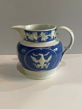 Load image into Gallery viewer, Staffordshire Jasperware Pitcher Peace and Plenty Columbia and Seal of United States
