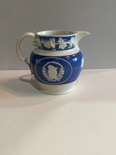 Load image into Gallery viewer, Staffordshire Jasperware Pitcher Peace and Plenty Columbia and Seal of United States
