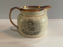 Load image into Gallery viewer, Staffordshire War of 1812 Pitcher Decatur and Brown Odd Form Ca. 1815

