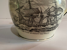 Load image into Gallery viewer, Historical Staffordshire War 1812 Pitcher Stephen Decatur Wasp Boarding Frolic
