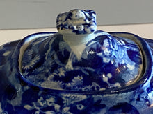 Load image into Gallery viewer, Historical Staffordshire Blue Childs Size Sugar Bowl Slavery Interest Ca. 1825 Rare
