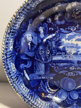 Load image into Gallery viewer, Historical Staffordshire Blue Beaded Rim Bowl States Pattern By Clews 1825
