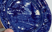 Load image into Gallery viewer, Historical Staffordshire Blue Transfer Plate Mendenhall Ferry Philadelphia 1825
